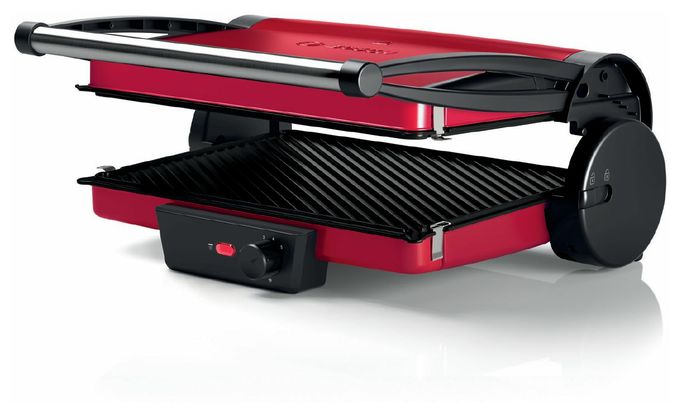 2000 W mit 328 x 238 mm Fläche  TCG4104 Kontaktgrill (Rot) 