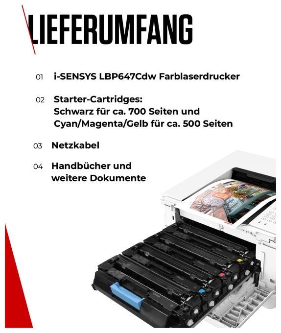 A4 Laser Drucker 1200 x 1200 DPI 25 Seiten pro Minute i-SENSYS LBP646Cdw 