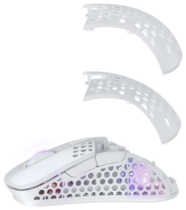19000 DPI Gaming Maus Optisch  M4 RGB (Weiß) 