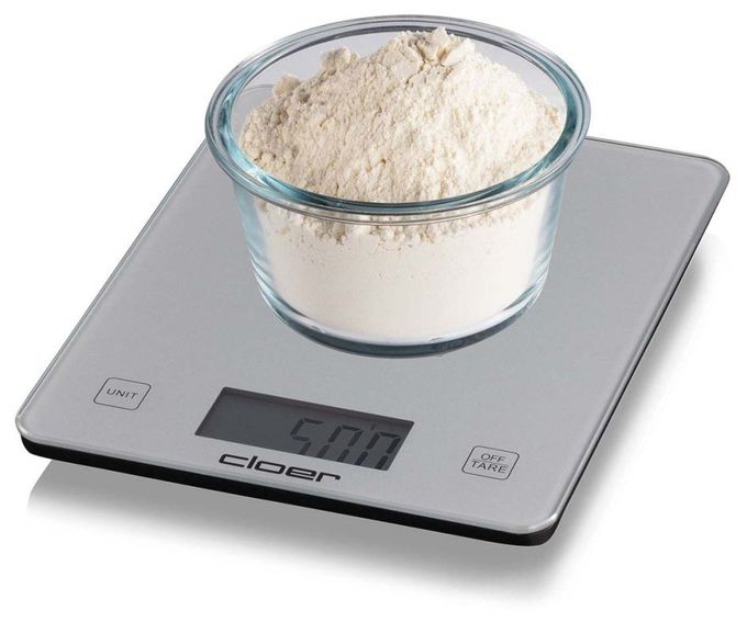 Elektronische Küchenwaage bis 10 kg Genauigkeit 5 g  6878 (Silber) 