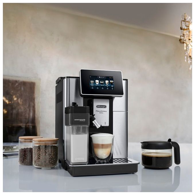 Kaffeevollautomat 2,2 l 500 g (Metal Black) PrimaDonna Soul ECAM610.75.MB 