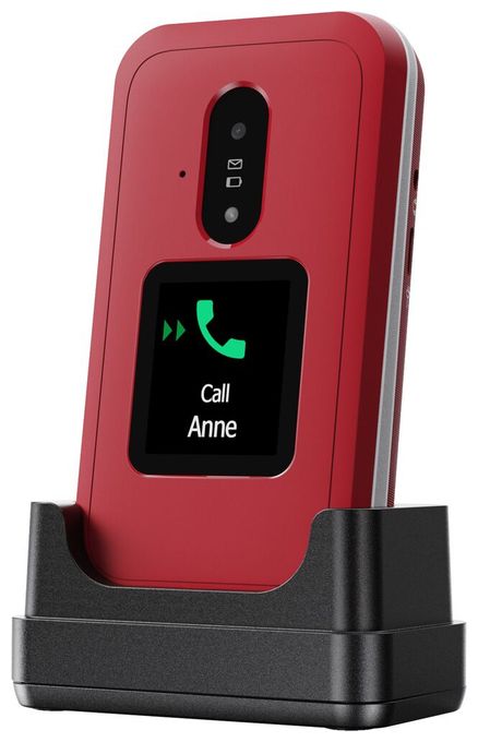 4G Smartphone 7,11 cm (2.8 Zoll) 0,3 MP Single SIM  Leva E30 (Rot, Weiß) 