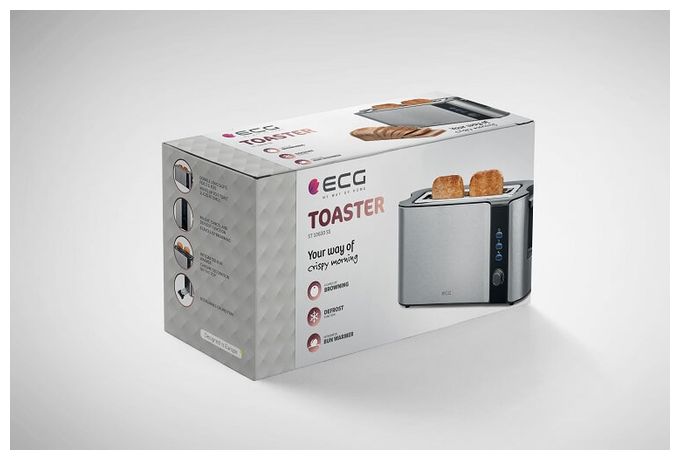 Toaster 1000 W 2 Scheibe(n) 6 Stufen  ST10630SS (Schwarz, Silber) 