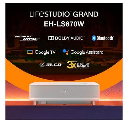 UHD 4K (3840x2160) 3LCD Laser Standard Throw-Projektor  EH-LS670B (Weiß) 