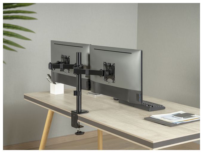 17"-32" Gelenk-Dual-Monitor-Tischhalterung 