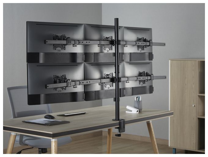 17"-32" Schwenkbare 6-Monitor-Schreibtischhalterung 