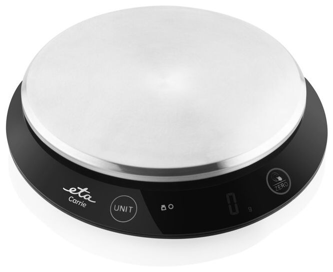 Elektronische Küchenwaage bis 5 kg Genauigkeit 1 g  Carrie (Schwarz, Edelstahl) 