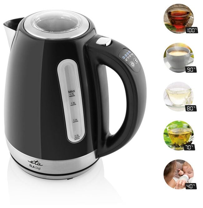 1,7 l Wasserkocher 2200 W  Digi (Schwarz) 