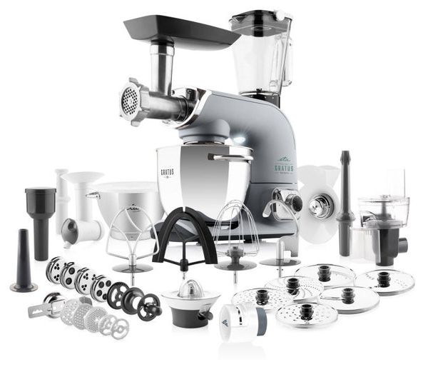 1500 W Küchenmaschine 5,5 l  Gratus Evo (Grau) 
