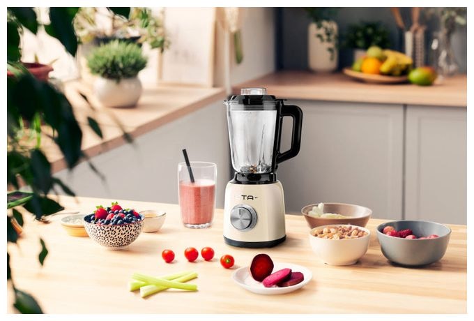 1,5 l Standmixer 3 Geschwindigkeiten 1200 W (Beige, Schwarz, Transparent) Storio 