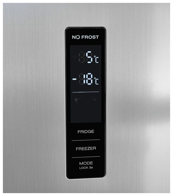 243 l / 104 l Kühl-Gefrierkombi freistehend NoFrost 162 kWh Jahr  KGC350-105-NF-040C (Schwarz, Edelstahl) 