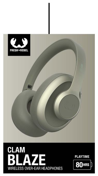 Over-Ear Bluetooth Kopfhörer kabellos 80 h Laufzeit USB Typ-C  Clam Blaze (Grün) 