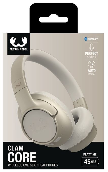 Over Ear Bluetooth Kopfhörer kabellos 45 h Laufzeit USB Typ-C  Clam Core (Beige) 