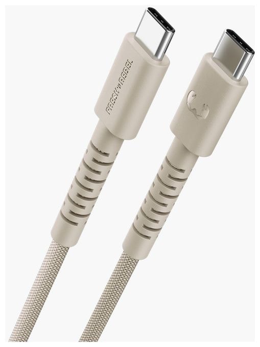 Stecker Rundkabel USB C auf USB C bis 100 W 2 m  FlexWave (Beige) 