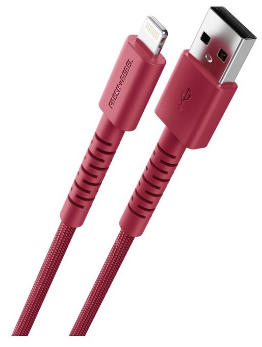 Stecker Rundkabel Lightning auf USB A 2 m  FlexWave (Rot) 