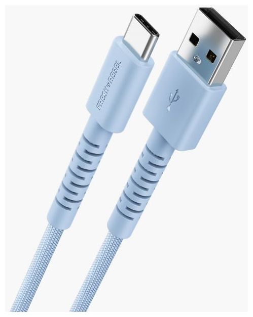 Stecker Rundkabel USB A auf USB C bis 18 W 2 m  FlexWave (Blau) 
