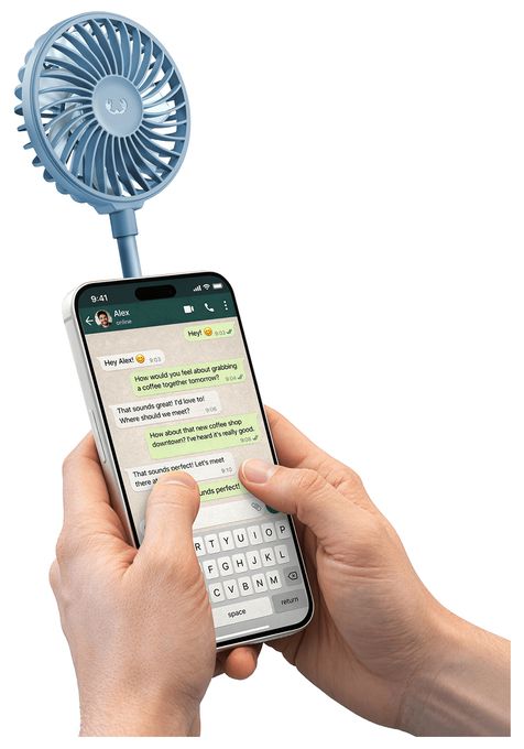 Handventilator  Magnetic Fan (Blau) 