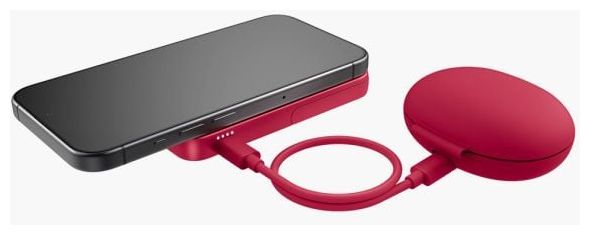 5000 mAh Powerbank USB Typ-C Kabelloses Laden  Wireless Magnetic (Rot) 