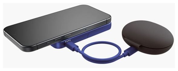 5000 mAh Powerbank USB Typ-C Kabelloses Laden  Wireless Magnetic (Blau) 