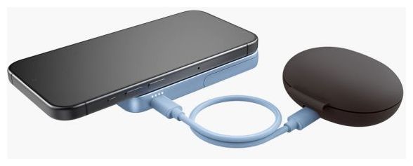 5000 mAh Powerbank USB Typ-C Kabelloses Laden  Wireless Magnetic (Blau) 