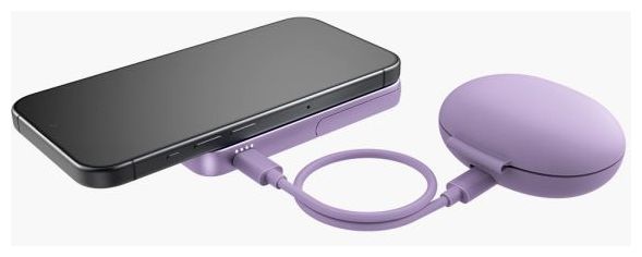5000 mAh Powerbank USB Typ-C Kabelloses Laden  Wireless Magnetic (Lila) 