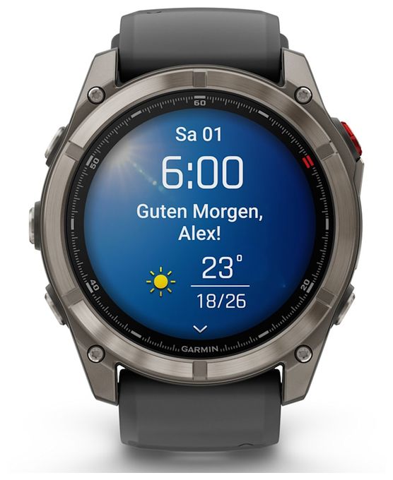 Digital 51 mm Smartwatch Rund 648 h  Fenix 8 Pro (Graphit, Titan) 