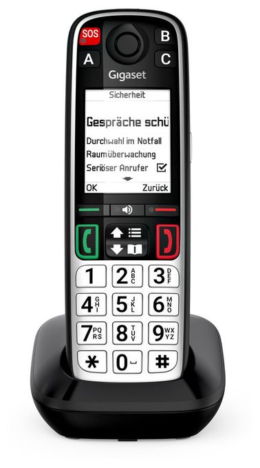 Analoges/DECT-Telefon  Easy 500 (Schwarz, Silber) 