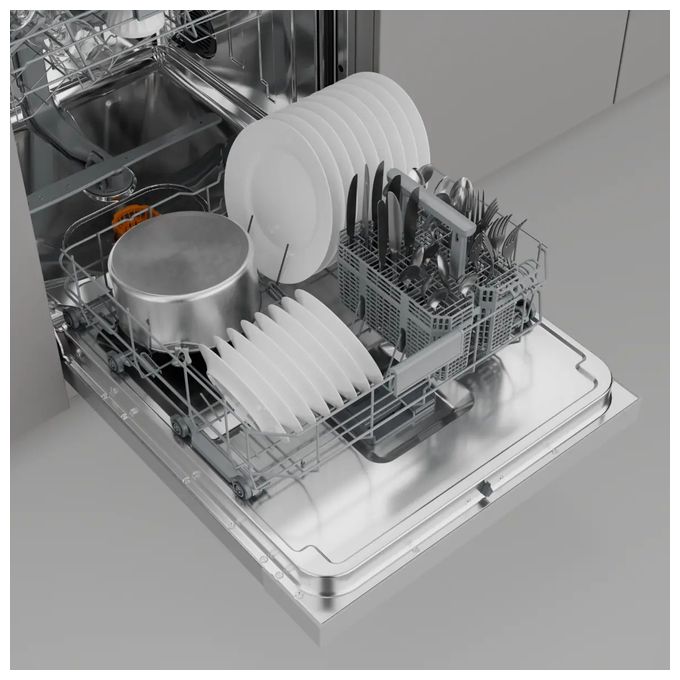 60 cm Geschirrspüler unterbaufähig leise 14 Maßgedecke aquaStop Funktion Auto Open (Silber) GU642C90X 
