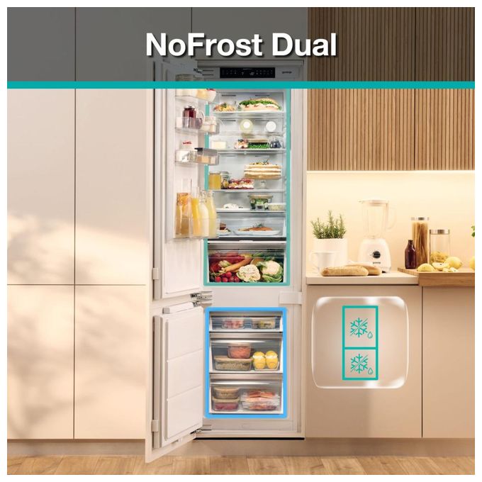 176 l / 76 l Einbau Kühl-/Gefrierkombination 150 kWh NoFrost NRKI517C62WF 