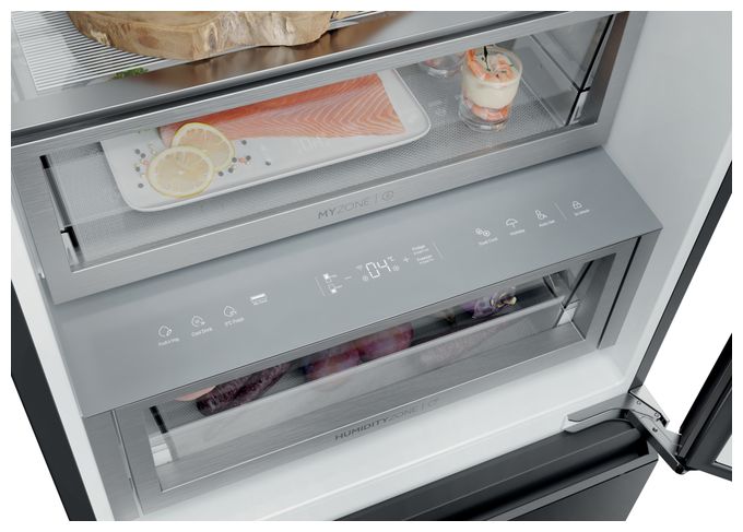 247 l / 137 l Kühl-Gefrierkombi freistehend NoFrost 222 kWh Jahr  CST9619DNGBW (Schwarz) 