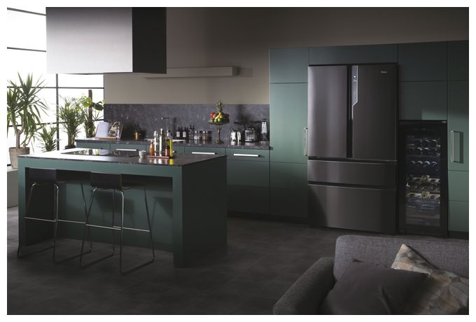 Side-by-Side Kühl-/ Gefrierkombination 484 l / 266 l 386 kWh NoFrost 1900 mm x 1005 mm  HB26FSNAAA (Schwarz) 