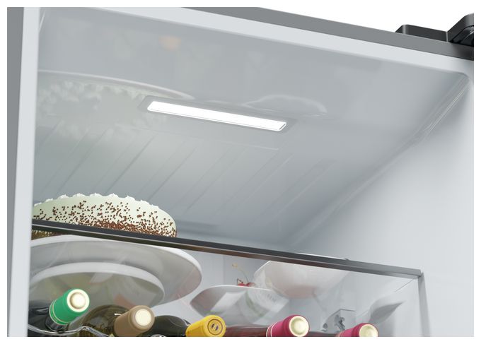 235 l / 125 l Kühl-Gefrierkombi freistehend NoFrost 217 kWh Jahr  HTW5618DNMG (Silber) 