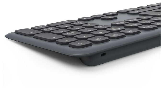 Heimbüro Tastatur RF Wireless + Bluetooth 2.4 GHz  173065 WKM-550 (Schwarz) 
