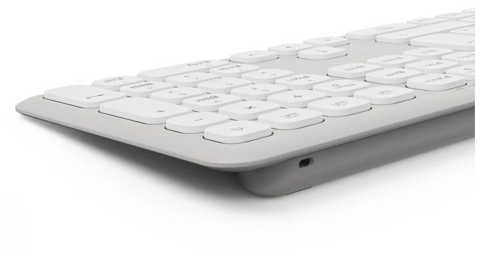 Heimbüro Tastatur RF Wireless + Bluetooth 2.4 GHz  173066 WKM-550 (Grau, Weiß) 