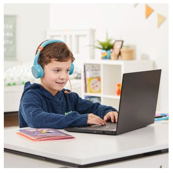 Ohraufliegender Bluetooth Kopfhörer kabellos 48 h Laufzeit USB Typ-C  184182 Teens Guard II (Blau, Orange) 