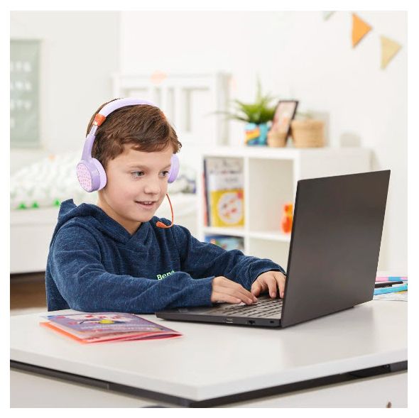Ohraufliegender Bluetooth Kopfhörer kabellos 48 h Laufzeit USB Typ-C  184183 Teens Guard II (Orange, Violett) 