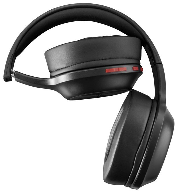 Over Ear Bluetooth Kopfhörer kabellos 60 h Laufzeit  221779 Spirit Calypso III (Schwarz, Rot) 