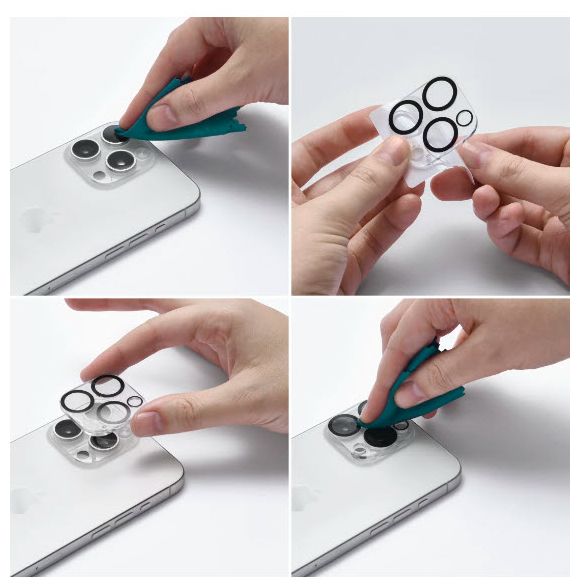 Kameraobjektivschutz gehärtetes Glas 9H für  Apple iPhone 15 Pro / 15 Pro Max Bruchfest, Schlagfest, Schlagfest, Kratzresistent, Splitterfrei, Schockresistent 222743 Cam Protect 