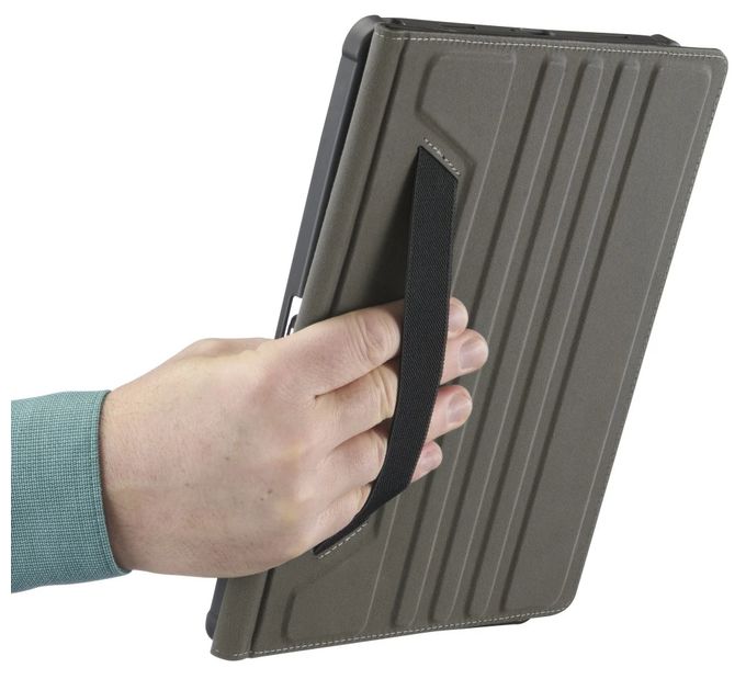 Folio aus Polypropylenkarbonat (PPC), Polyurethan, Thermoplastische Polyurethane (TPU) für Samsung Galaxy Tab A9+/A11+ bis 27,9 cm (11") Schlagfest, Kratzresistent mit Magnetverschluss (Anthrazit) 231044 Rotation 