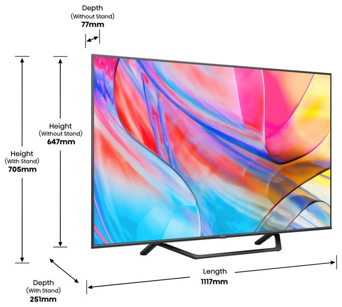 LED 127 cm (50 Zoll) Fernseher 4K Ultra HD VESA 300 x 200 mm 50A79KQ 