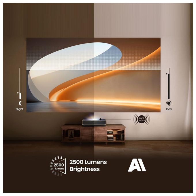 UHD 4K (3840x2160) Laser Ultra-Short-Throw-Projektor  PT1 GMG 4K Smart Laser Cinema (Schwarz) 