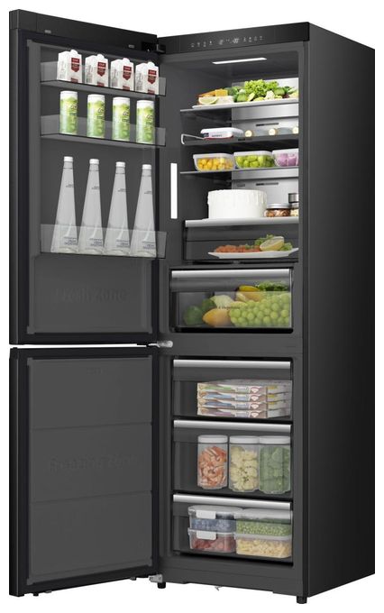 190 l / 115 l Kühl-Gefrierkombi freistehend NoFrost 165 kWh Jahr  RB5K330GSFC (Schwarz) 