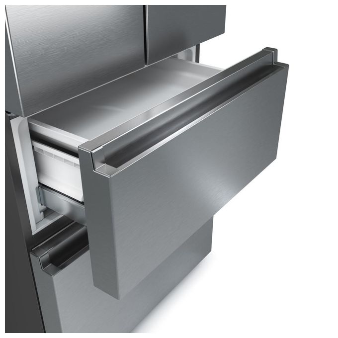 Side-by-Side Kühl-/ Gefrierkombination French Door 336 l / 149 l 295 kWh NoFrost 2000 mm x 700 mm  RF632N4WIE (Grau, Edelstahl) 