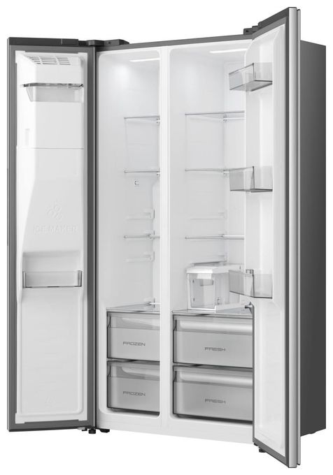Side-by-Side Kühl-/ Gefrierkombination 347 l / 181 l 312 kWh NoFrost 1786 mm x 911 mm  RS5P528STIE (Grau, Edelstahl) 
