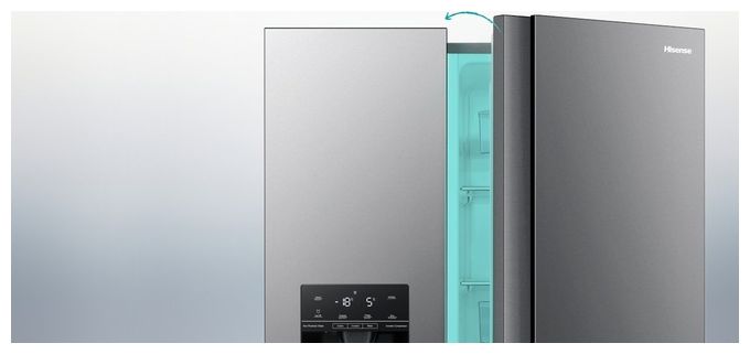 Side-by-Side Kühl-/ Gefrierkombination 371 l / 191 l 323 kWh NoFrost 1786 mm x 910 mm  RS694N4TIE (Edelstahl) 