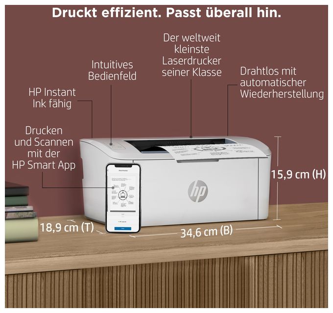 A4 Laser Drucker 600 x 600 DPI 20 Seiten pro Minute LaserJet M110w 