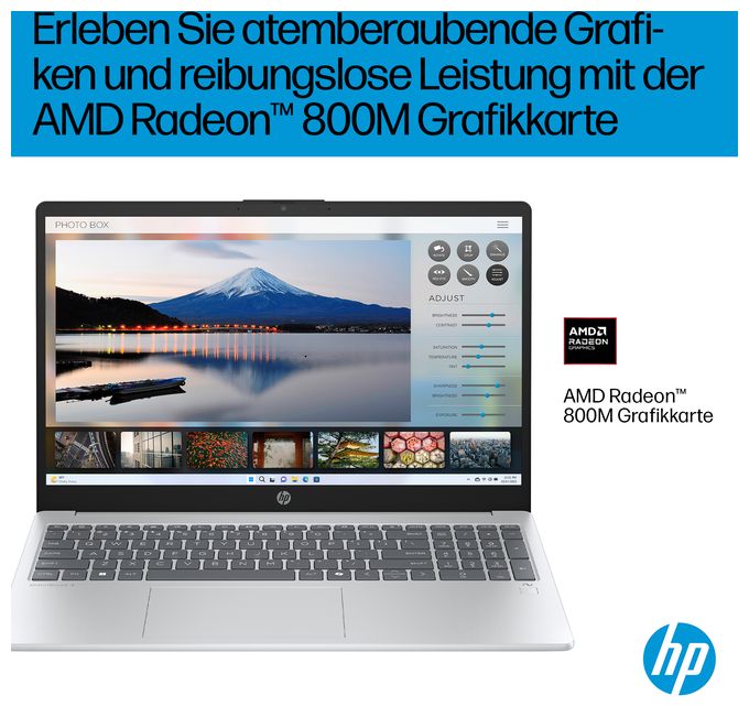 Full HD Notebook 39,6 cm (15.6 Zoll) 1920 x 1080 Pixel 1 TB SSD Windows 11 Home AMD Ryzen 5 max. 4,5 GHz  OmniBook 3 15-fn0653ng (Silber) 