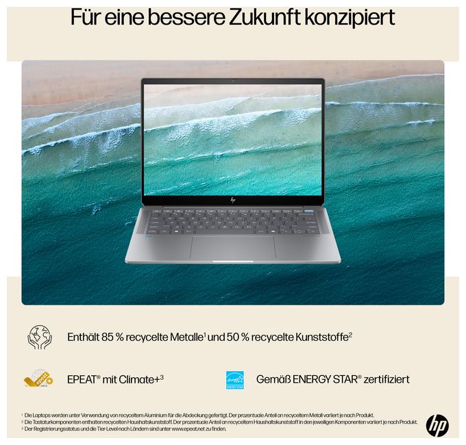 2K Ultra HD Notebook 35,6 cm (14 Zoll) 2240 x 1400 Pixel 1 TB SSD Windows 11 Home AMD Ryzen 9 max. 5 GHz  OmniBook Ultra 14-fd0094ng (Silber) 