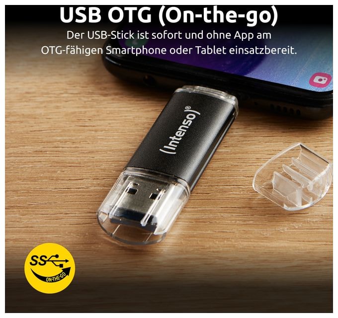 USB Type-A / USB Type-C Stick 32 GB  Twist Line (Anthrazit) 