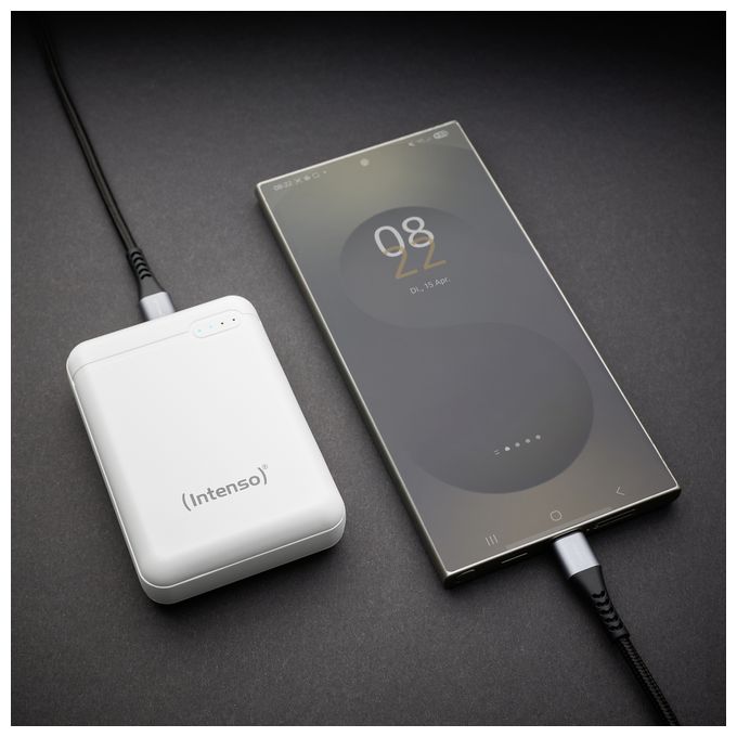 10000 mAh Powerbank Micro-USB + USB Type-C  XS (Weiß) 